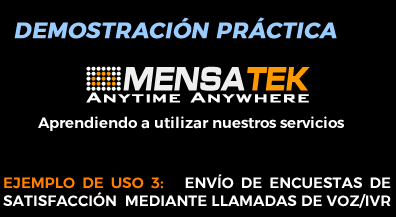 Envío de encuestas/votaciones por Mensajes de VOZ/Menú IVR